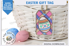 Easter Gift Tag Laser Cut. Easter Basket Tag SVG Product Image 1