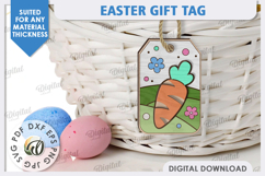 Easter Gift Tag Laser Cut. Easter Basket Tag SVG Product Image 1