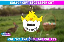 Easter Gift Tag Laser Cut Bundle, Engraved Easter Bunny Tags Product Image 9