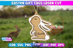 Easter Gift Tag Laser Cut Bundle, Engraved Easter Bunny Tags Product Image 10