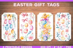 Watercolor Easter Gift Tags Printable Designs Bundle Product Image 2