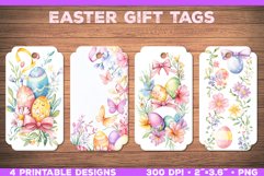 Watercolor Easter Gift Tags Printable Designs Bundle Product Image 3