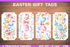 Watercolor Easter Gift Tags Printable Designs Bundle Product Image 5