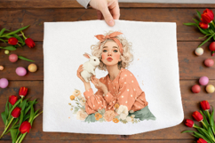 Easter Girl Clipart Sublimation PNG Product Image 2