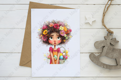 Easter Girl Clipart Sublimation Product Image 3