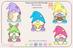 Easter Gnome SVG Bundle, Cute Spring Gnome SVG Cut Files Product Image 3