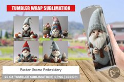 Tumbler Sublimation Wrap Easter Gnome Embroidery Product Image 1