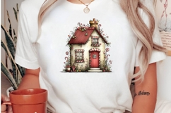 Easter gnome gingerbread house clipart Product Image 3