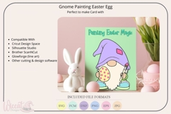 Easter gnome painting egg svg cut file, spring gnome svg Product Image 4