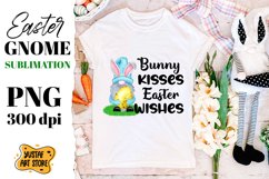 Easter gnome sublimation. Bunny kisses Easter wishes Product Image 1