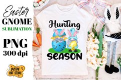 Easter gnomies and eggs sublimation design. Hunting season Product Image 1
