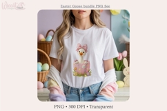 Easter Goose Bundle PNG | Faux Knitted Spring Goose Product Image 7