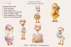 Easter Goose Bundle PNG | Faux Knitted Spring Goose Product Image 8