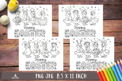 Easter Goose Coloring Pages Happy Easter printable