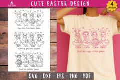 Cute Easter animal SVG design Funny Easter bundle Product Image 6