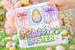 Happy Easter Coquette PNG, Bunny Easter PNG, Easter Egg PNG Product Image 1