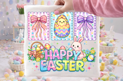 Happy Easter Coquette PNG, Bunny Easter PNG, Easter Egg PNG Product Image 2