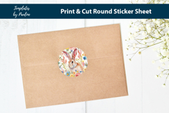 Easter Hare Print and Cut Sticker