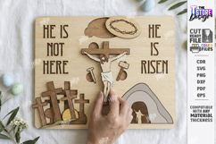 He Is Risen Puzzle Laser Cut | Christian Easter Story | CNC Product Image 1