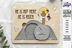 He Is Risen Puzzle Laser Cut | Christian Easter Story | CNC Product Image 1
