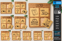 Religious Easter Puzzles Laser Cut Bundle | He Is Risen SVG Product Image 1