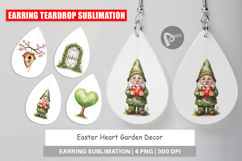 Easter Heart Garden Decor Earring Product Image 1