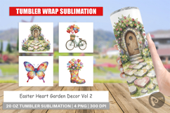 Easter Heart Garden Decor Tumbler Product Image 1