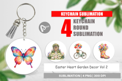Easter Heart Garden Decor Keychain Product Image 1