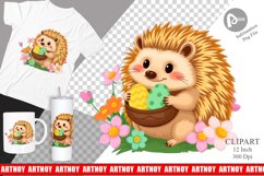Easter Hedgehog Clipart Product Image 1