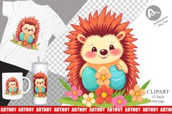 Easter Hedgehog Clipart Product Image 1