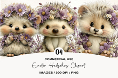 Easter Hedgehog Clipart Product Image 1