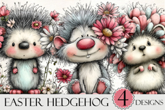 Whimsical Easter Hedgehog Clipart Product Image 1