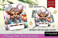 Easter Money Card PNG - Easter Cow Money Card Holder Product Image 1