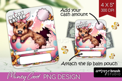 Easter Money Card PNG - Easter Cow Money Card Holder Product Image 1