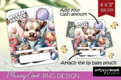 Easter Money Card PNG - Easter Cow Money Card Holder Product Image 1