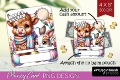 Easter Money Card PNG - Easter Cow Money Card Holder Product Image 1