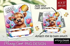 Easter Money Card PNG - Easter Cow Money Card Holder Product Image 1