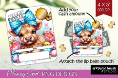 Easter Money Card PNG - Easter Cow Money Card Holder Product Image 1