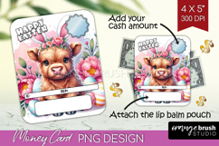 Easter Money Card PNG - Easter Cow Money Card Holder Product Image 1