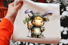 Easter Highland Cow Clipart Product Image 2