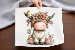 Easter highland Cow Clipart, Easter Sublimation PNG Product Image 2