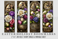 Easter Floral Bookmark, Spring Flower Bookmark Printable,s10 Product Image 1