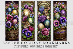 Easter Floral Bookmark, Spring Flower Bookmark Printable,s11 Product Image 1