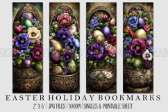 Easter Floral Bookmark, Spring Flower Bookmark Printable,s15 Product Image 1