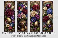 Easter Floral Bookmark, Spring Flower Bookmark Printable,s16 Product Image 1