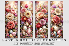 Easter Floral Bookmark, Spring Flower Bookmark Printable,s17 Product Image 1