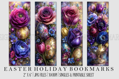 Easter Floral Bookmark, Spring Flower Bookmark Printable, s2 Product Image 1