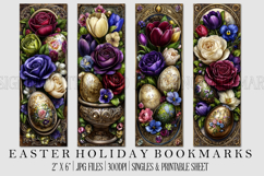 Easter Floral Bookmark, Spring Flower Bookmark Printable,s22 Product Image 1