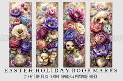 Easter Floral Bookmark, Spring Flower Bookmark Printable,s26 Product Image 1