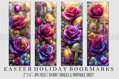 Easter Floral Bookmark, Spring Flower Bookmark Printable,s29 Product Image 1